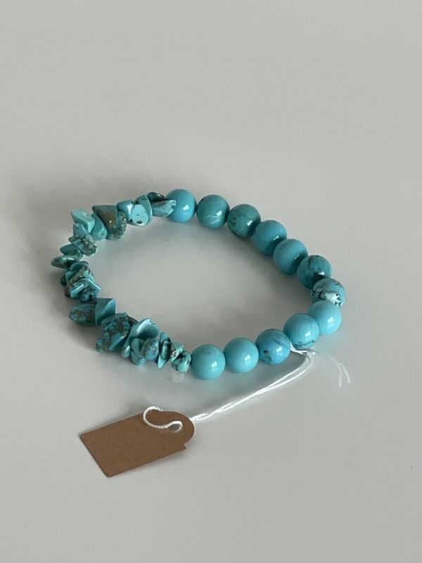 Bracciale turchese perla rotonda e perla irregolare